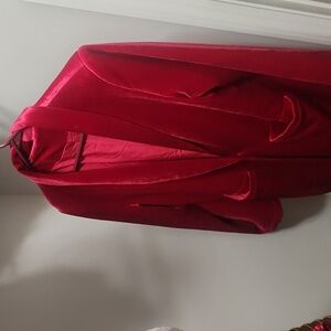 Hot Pink Velvet Blazer Jacket Long Sleeve